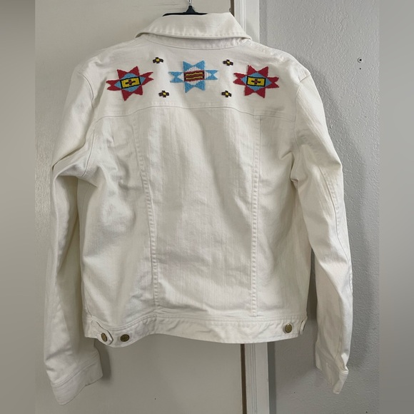 Lauren Ralph Lauren Jeans Co. Southwestern beaded white denim jacket - Picture 2 of 3